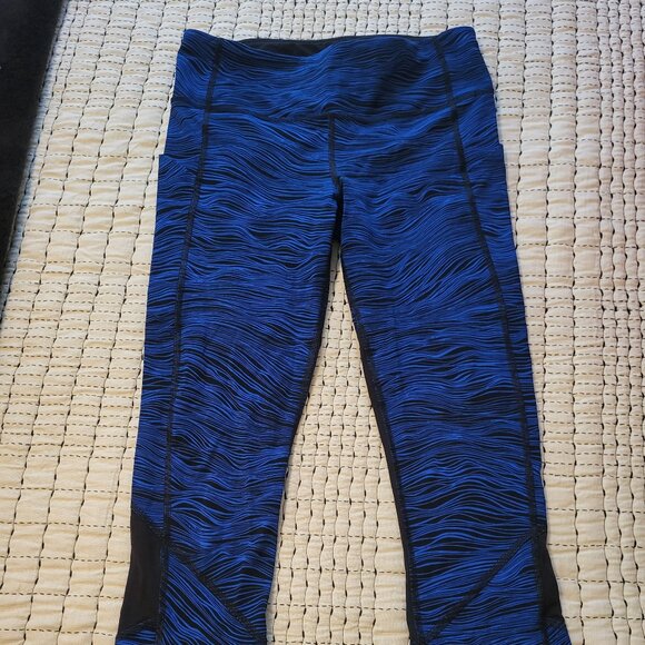 Lululemon Women's Pace Rival Elastic Waist Pull on Cropped Leggings Size 4 - Picture 1 of 4